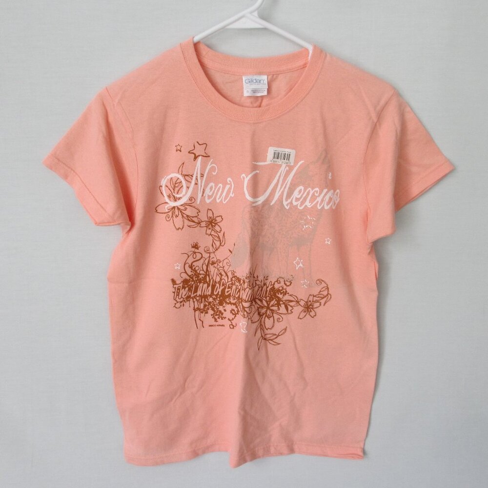 New Mexico Land of Enchantment peach cotton short sleeve t-shirt *Sz S* NWT